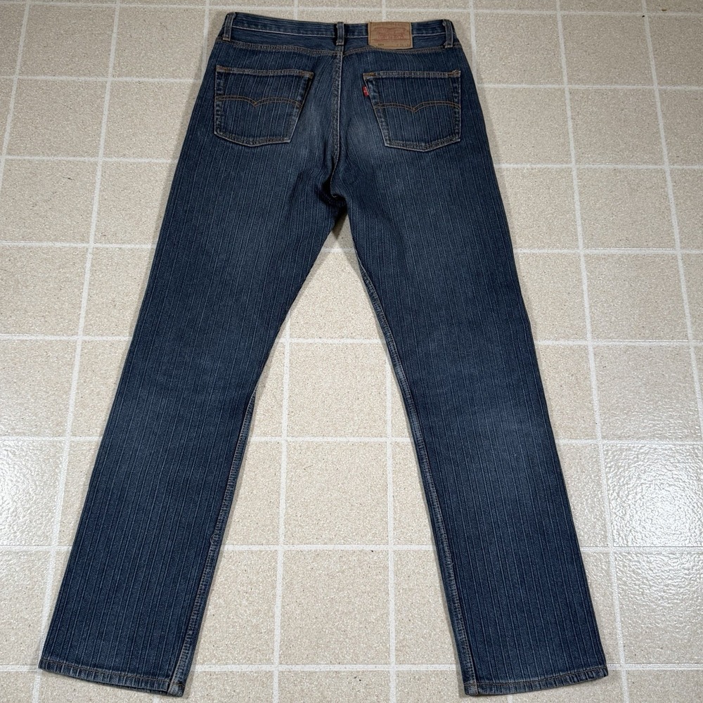 Vtg Levi's 501 Made USA Hickory Stripe Railroad Denim Jeans 524 Button Fly 30x34